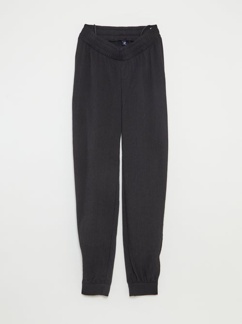 Pantalon de jogging pour femme en maille légère à taille élastiquée - Kiabi