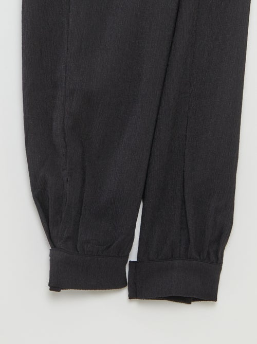 Pantalon de jogging pour femme en maille légère à taille élastiquée - Kiabi