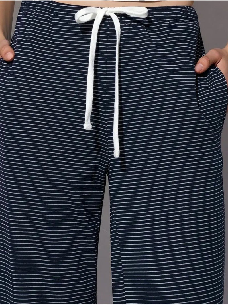 Pantalon de jogging rayé à jambe droite busem Noir - Kiabi