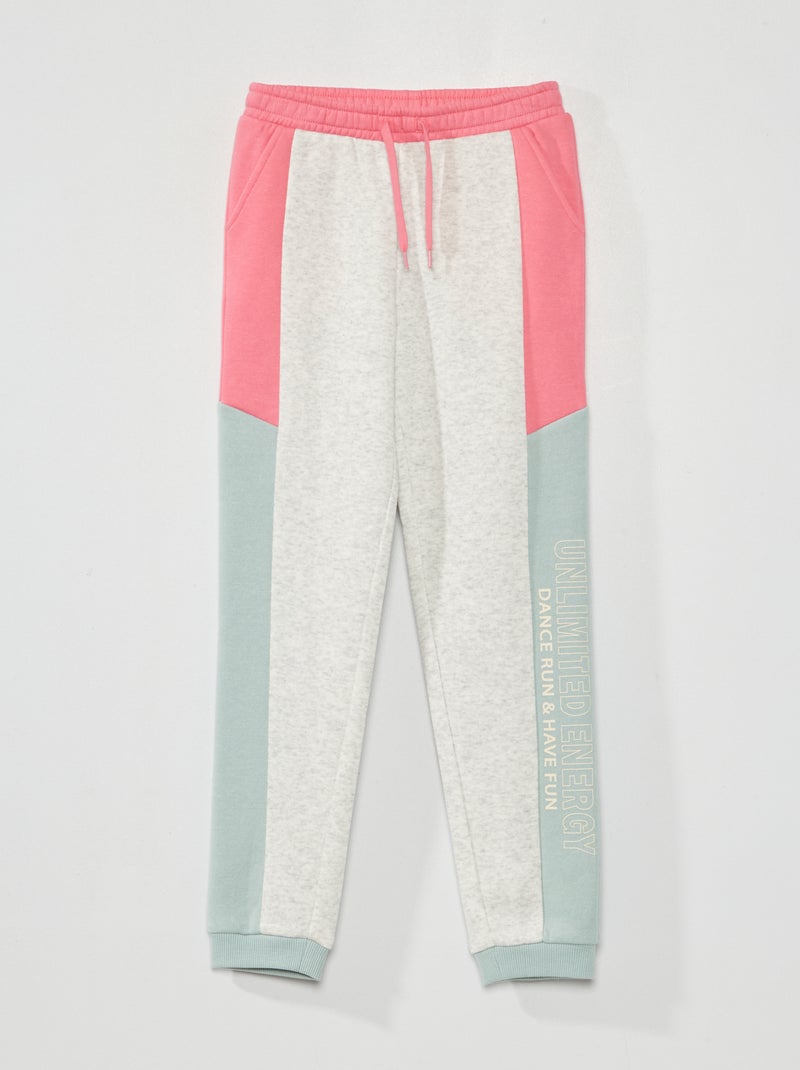 Pantalon de jogging Rose/bleu/gris - Kiabi