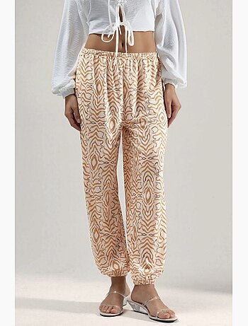 Pantalon de jogging taille basse imprimé zèbre hiccup