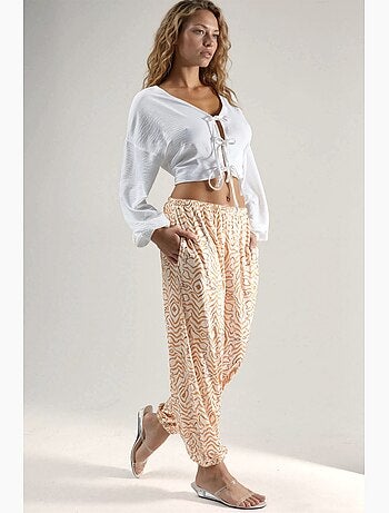 Pantalon de jogging taille basse imprimé zèbre hiccup