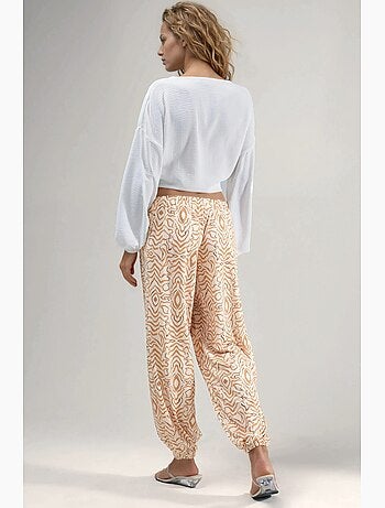Pantalon de jogging taille basse imprimé zèbre hiccup