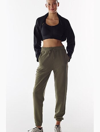 Pantalon de jogging taille haute à bas resserrés penti