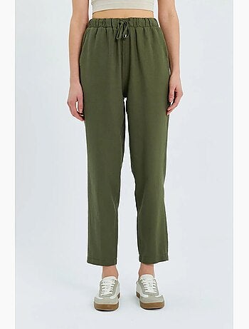 Pantalon de jogging taille haute avec cordon de serrage mixray