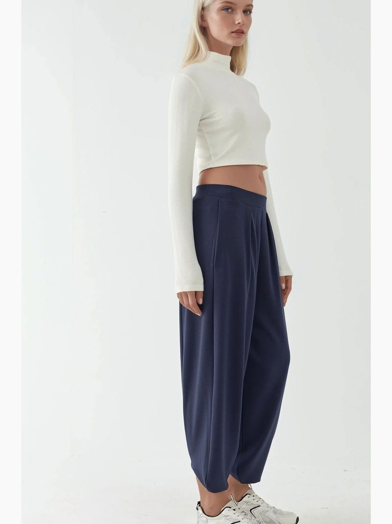 Pantalon de jogging taille haute hiccup Bleu marine - Kiabi