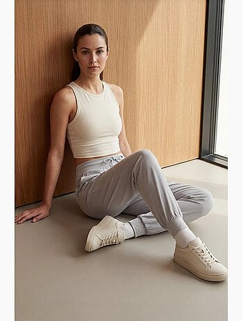 Pantalon de jogging taille mi-haute en jersey fin avec poche tommy