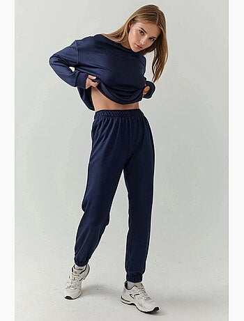 Pantalon de jogging texturé taille haute avec cordon de serrage hiccup