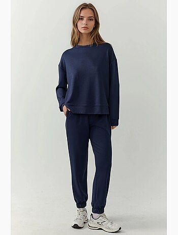 Pantalon de jogging texturé taille haute avec cordon de serrage hiccup