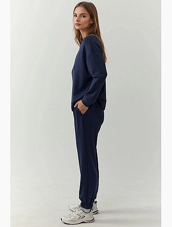 Pantalon de jogging texturé taille haute avec cordon de serrage hiccup