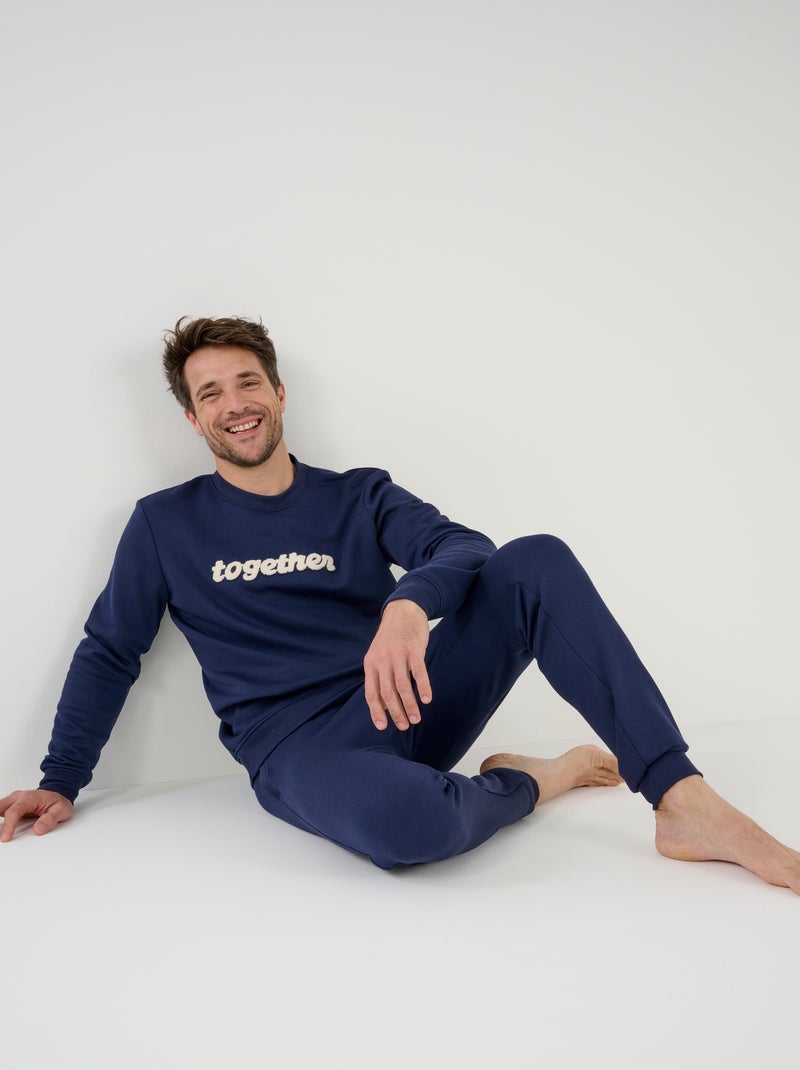 Pantalon de jogging Thermolactyl en molleton - Damart Bleu marine - Kiabi