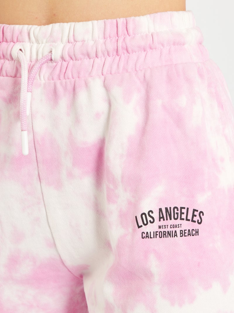 Pantalon de jogging tie and dye rose Kiabi