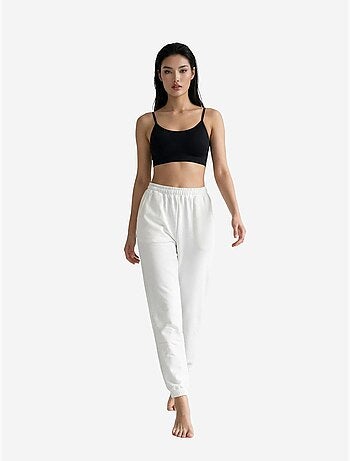 Pantalon de jogging uni à taille élastique my fashion