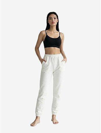 Pantalon de jogging uni à taille élastique my fashion
