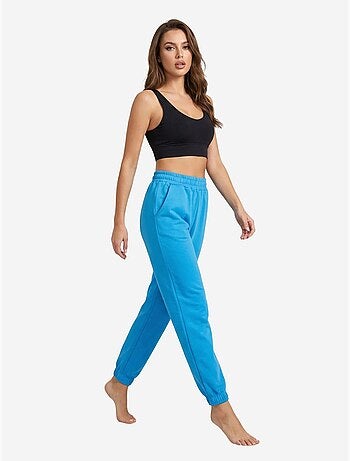 Pantalon de jogging uni à taille élastique my fashion