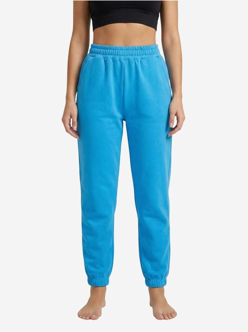 Pantalon de jogging uni à taille élastique my fashion Bleu clair - Kiabi