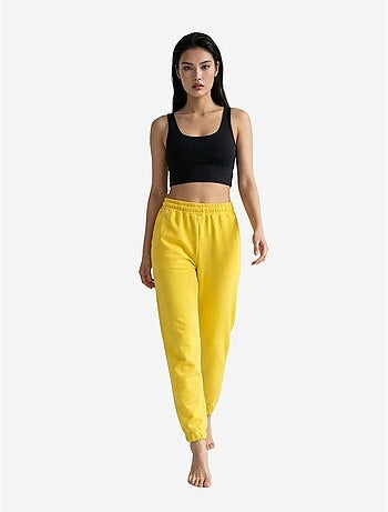 Pantalon de jogging uni à taille élastique my fashion