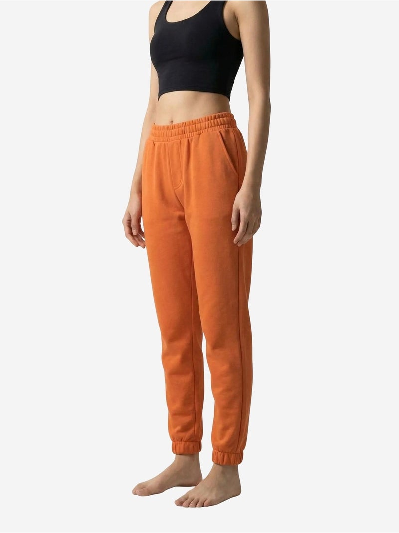 Pantalon de jogging uni à taille élastique my fashion Orange mandarine - Kiabi