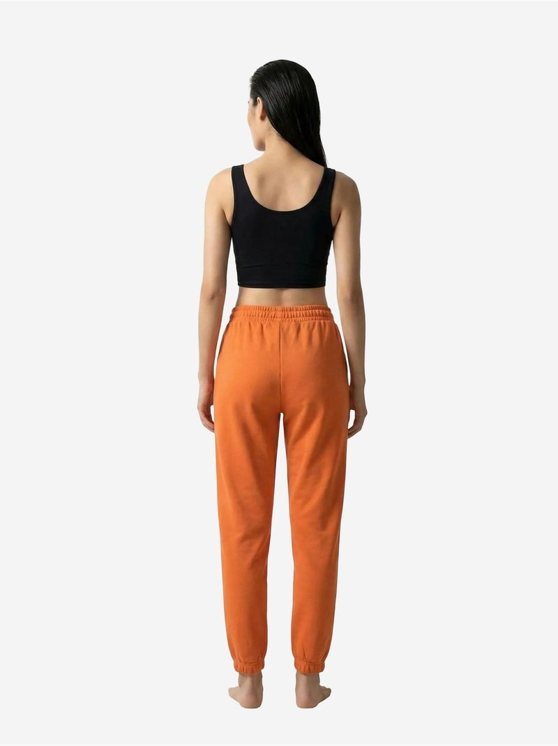 Pantalon de jogging uni à taille élastique my fashion Orange mandarine - Kiabi
