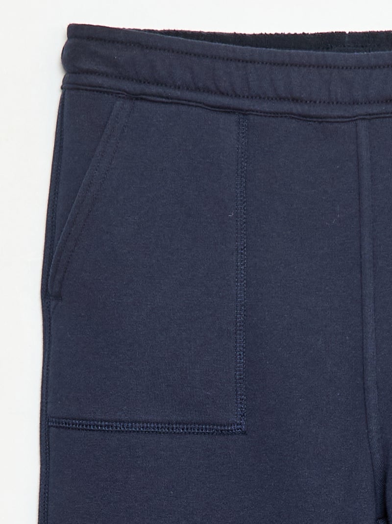 Pantalon de jogging uni avec 2 poches Bleu - Kiabi
