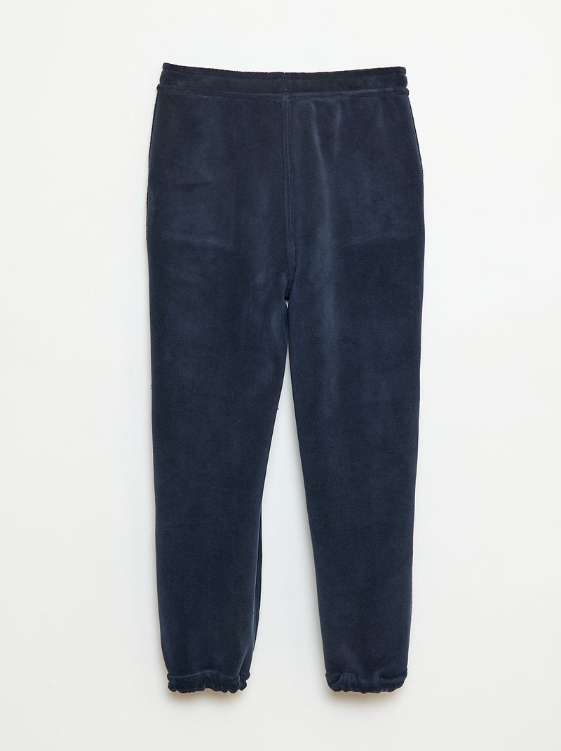 Pantalon de jogging uni avec 2 poches Bleu - Kiabi