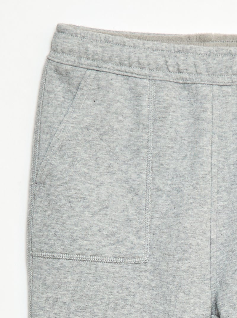 Pantalon de jogging uni avec 2 poches Gris - Kiabi