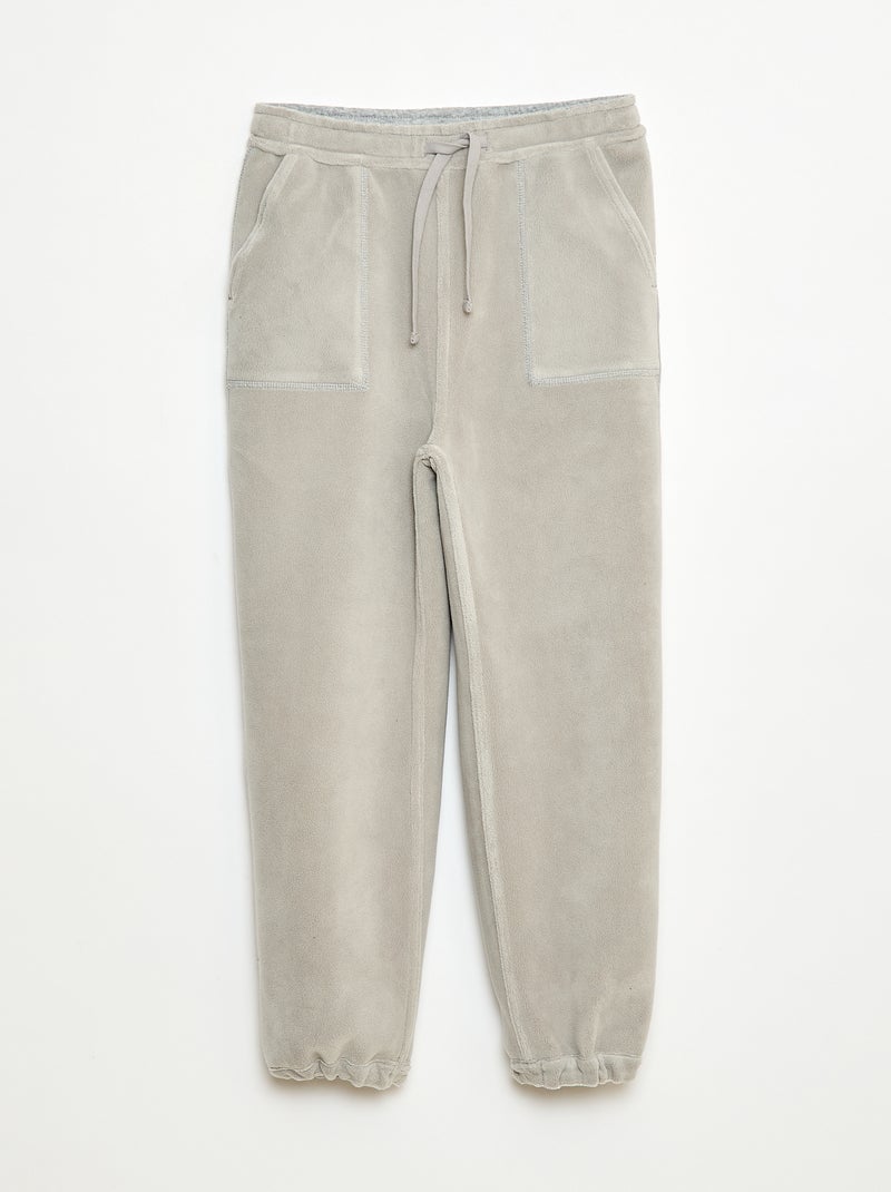 Pantalon de jogging uni avec 2 poches Gris - Kiabi