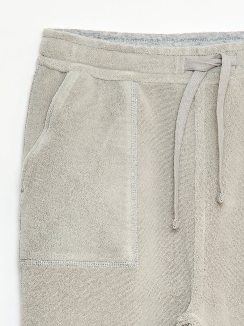 Pantalon de jogging uni avec 2 poches Gris - Kiabi