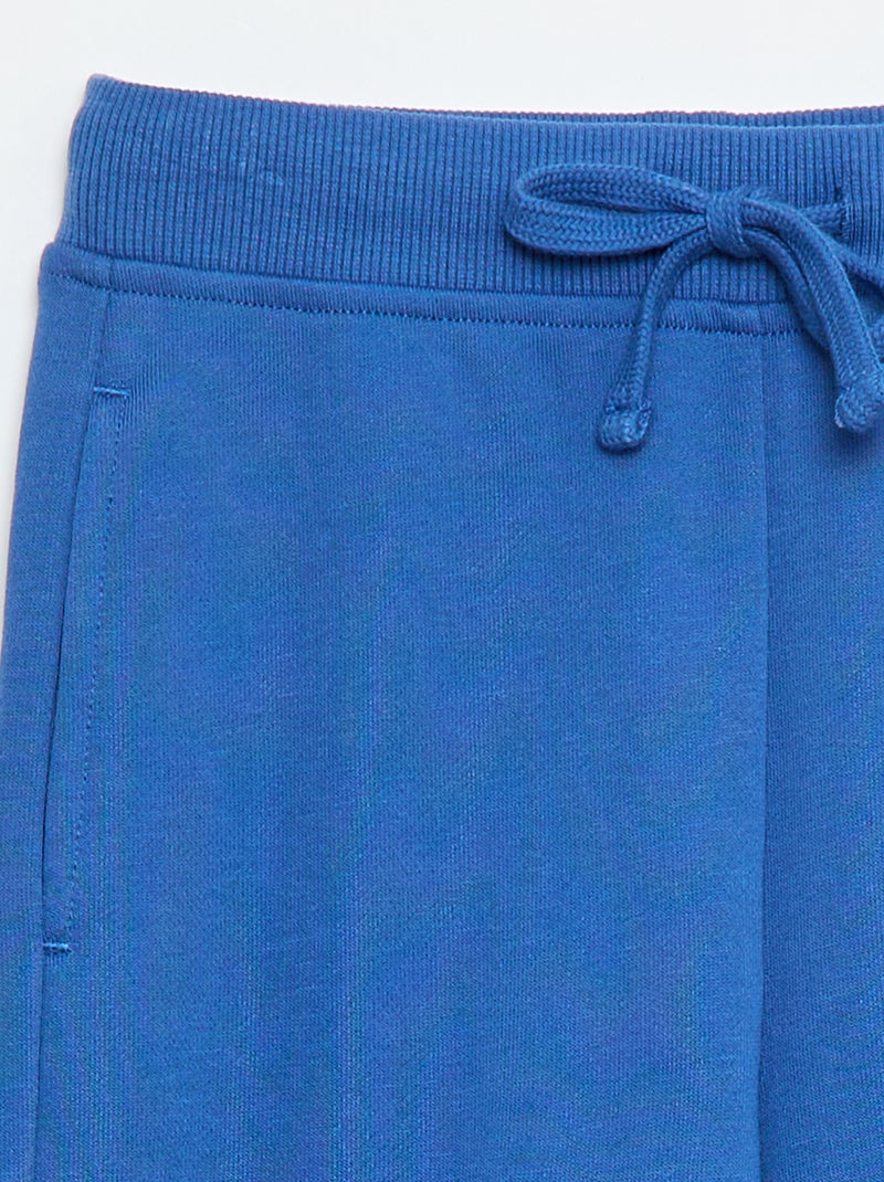 Pantalon de jogging uni avec taille élastiquée Bleu - Kiabi