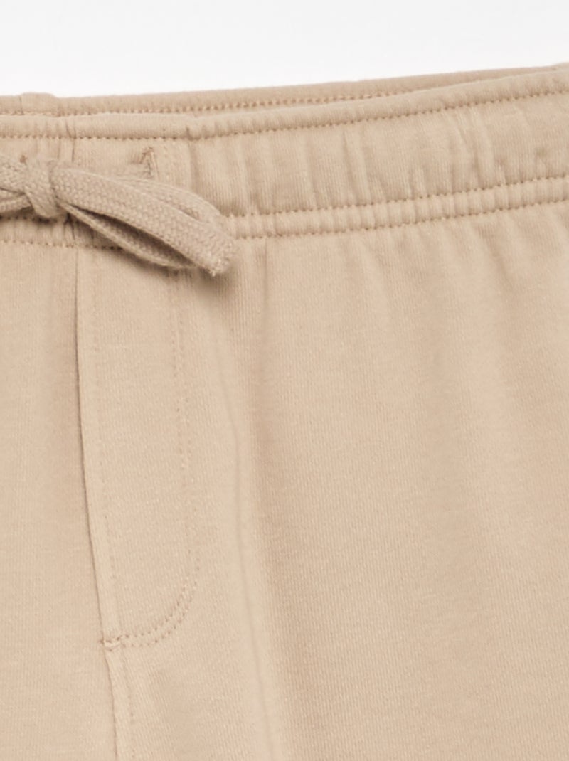 Pantalon de jogging uni en French Terry Beige - Kiabi
