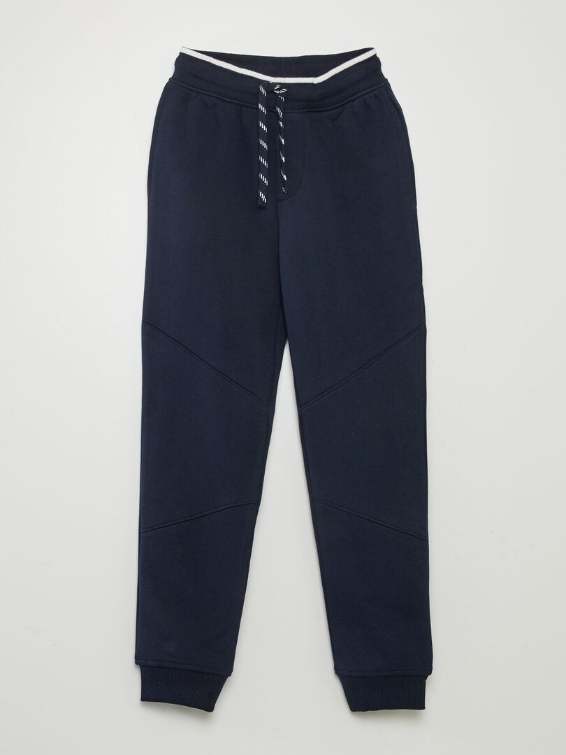 Pantalon de jogging uni Marine - Kiabi