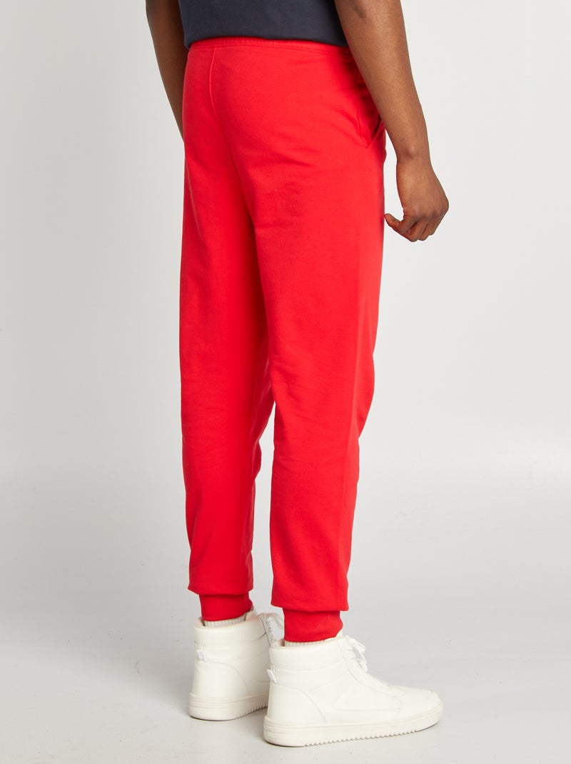 Pantalon de jogging uni rouge - Kiabi