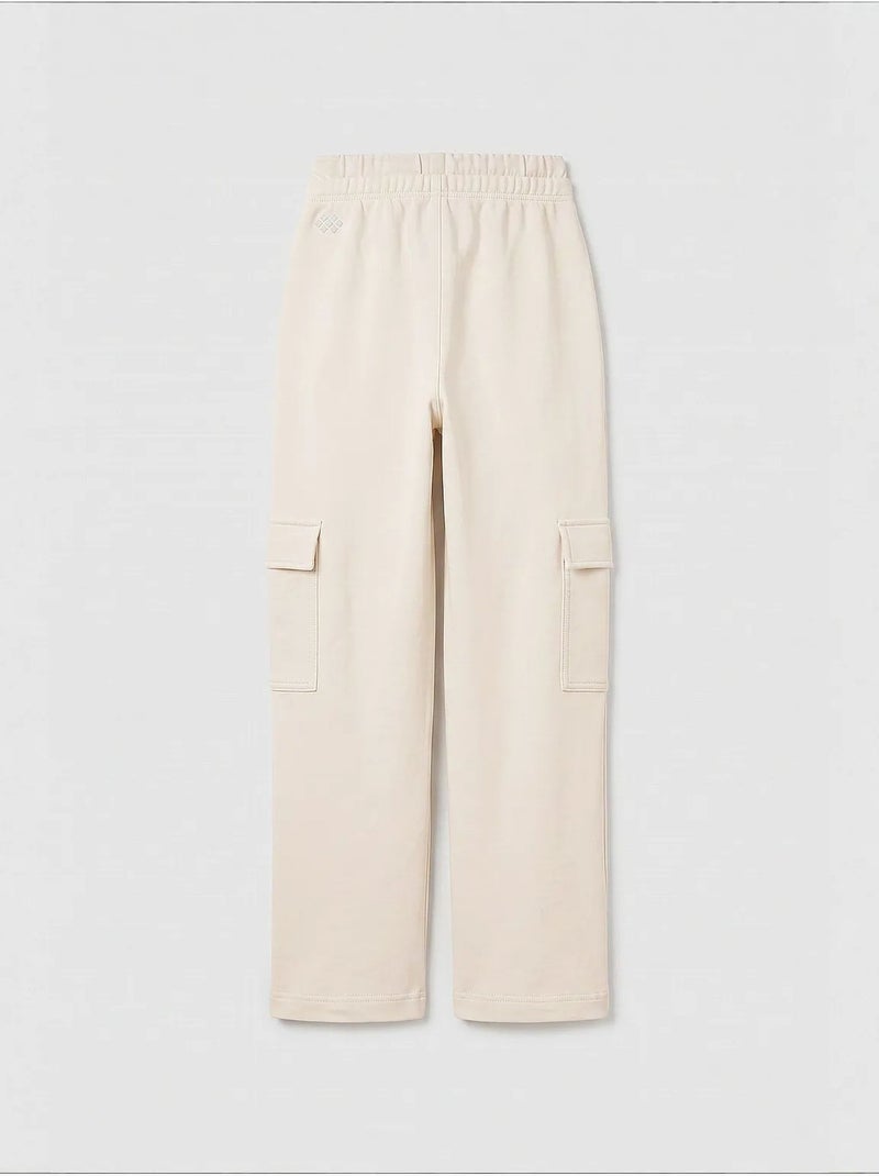 Pantalon de jogging unisexe junior à taille élastique tommy Crème - Kiabi