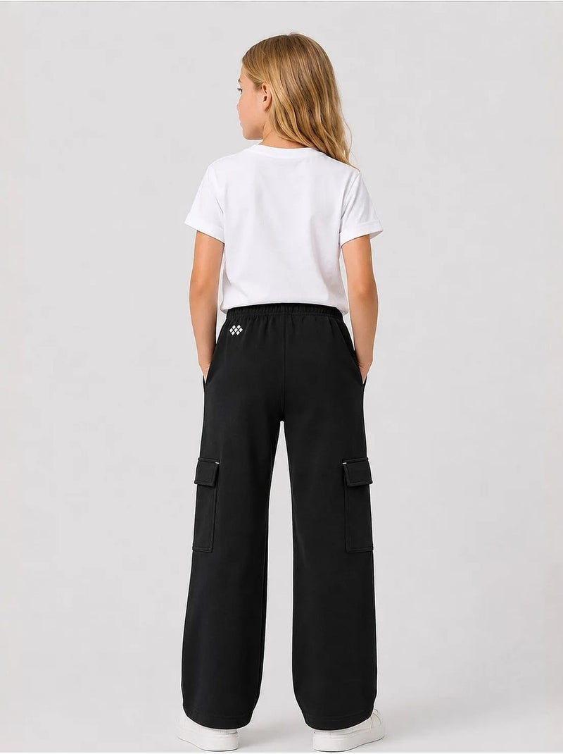 Pantalon de jogging unisexe junior à taille élastique tommy Noir - Kiabi