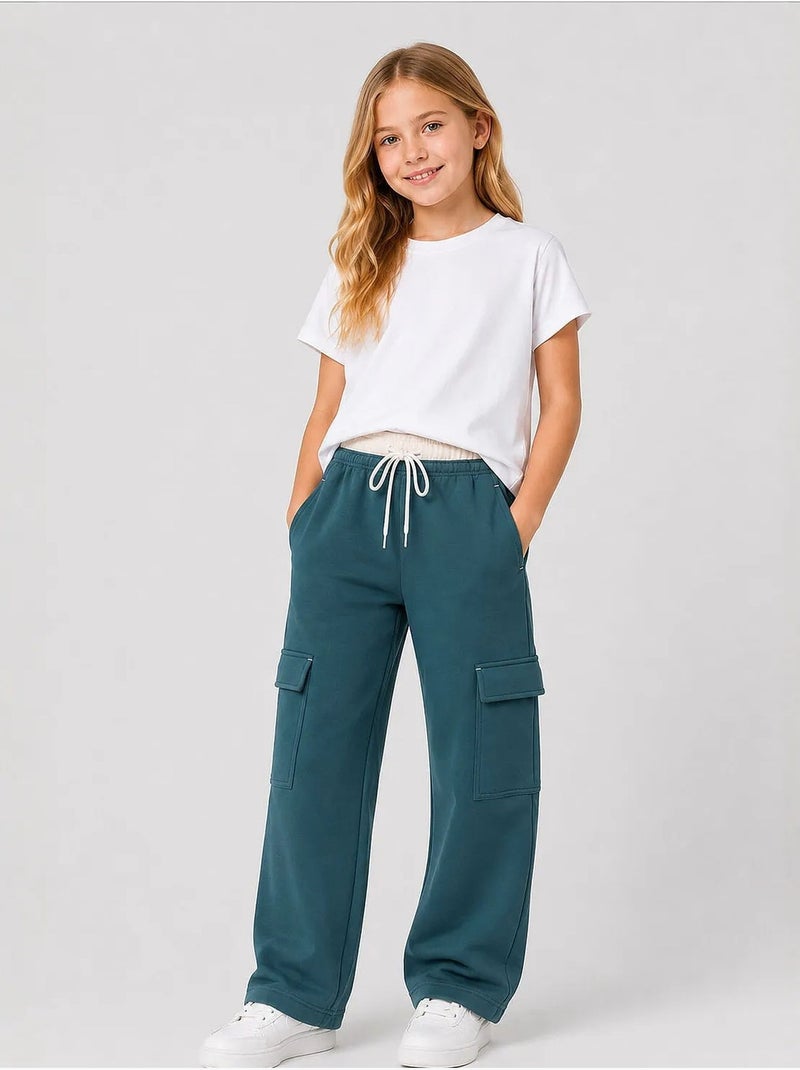 Pantalon de jogging unisexe junior à taille élastique tommy Vert foncé - Kiabi
