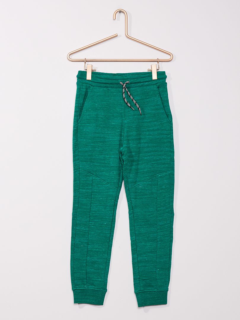 Pantalon de jogging vert chiné - Kiabi