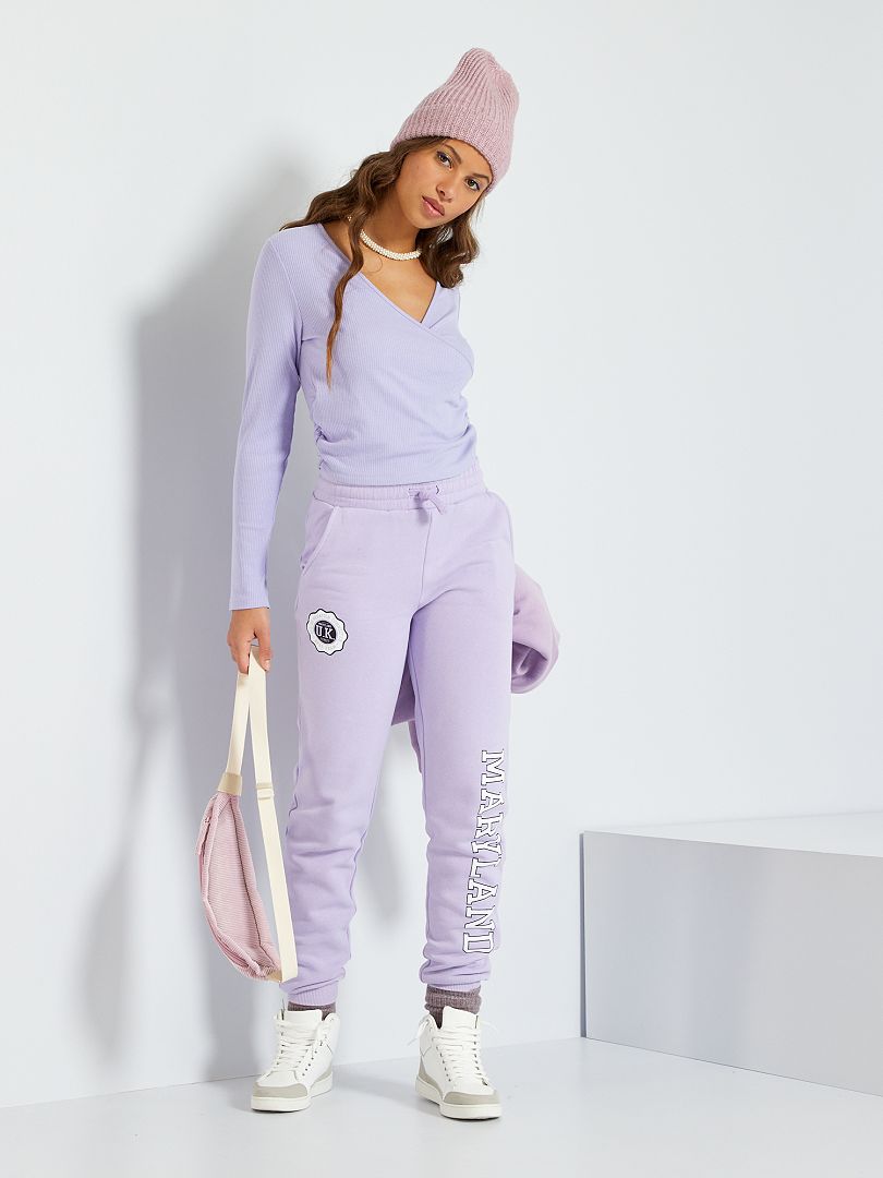 Pantalon de jogging violet - Kiabi