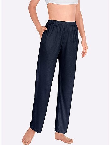 Pantalon de loisirs fluide avec ceinture élastique et poche latérale - taille standard - moda vilona
