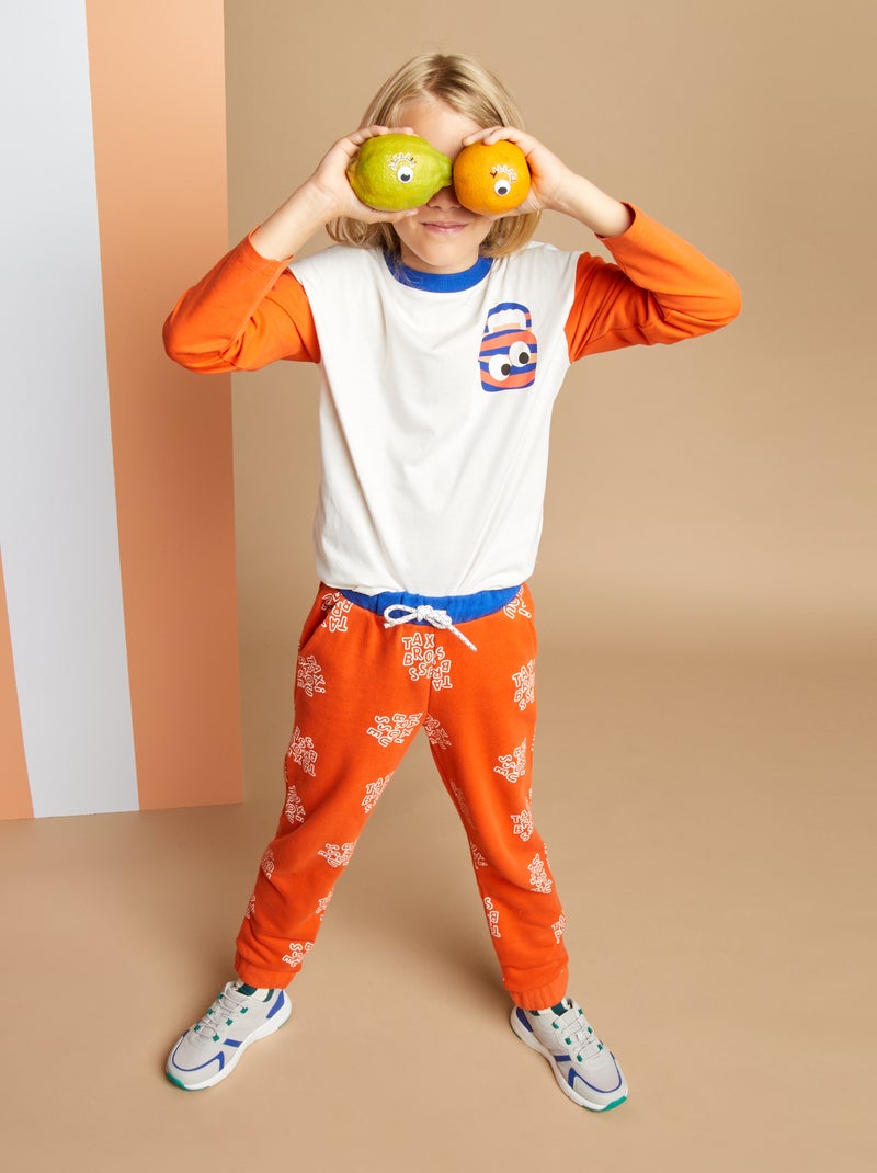 Pantalon de jogging X Taxi Brousse Orange - Kiabi
