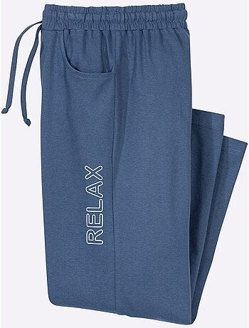 Pantalon de loisirs 7/8 avec ceinture élastique et poches - taille standard - moda vilona