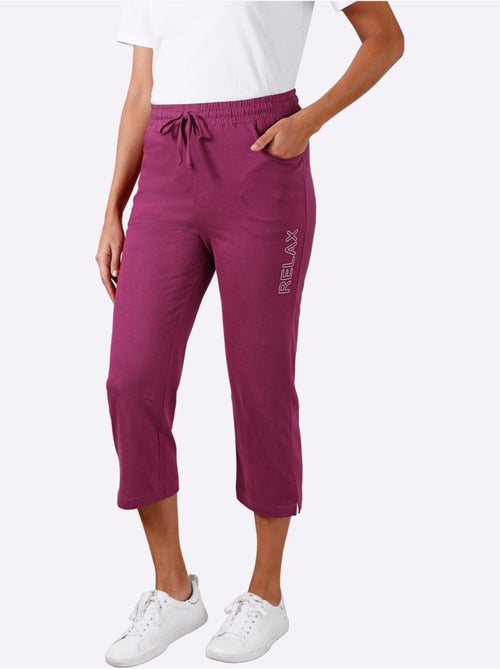 Pantalon de loisirs 7/8 avec ceinture élastique et poches - taille standard - moda vilona - Kiabi Pantalon de loisirs 7/8 avec ceinture élastique et poches - taille standard - moda vilona - Kiabi