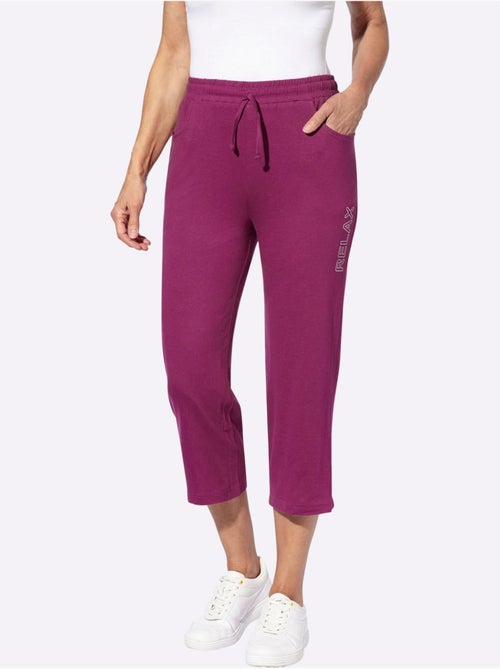 Pantalon de loisirs 7/8 avec ceinture élastique et poches - taille standard - moda vilona - Kiabi Pantalon de loisirs 7/8 avec ceinture élastique et poches - taille standard - moda vilona - Kiabi