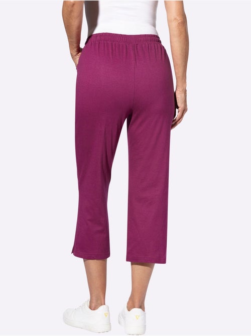 Pantalon de loisirs 7/8 avec ceinture élastique et poches - taille standard - moda vilona - Kiabi Pantalon de loisirs 7/8 avec ceinture élastique et poches - taille standard - moda vilona - Kiabi