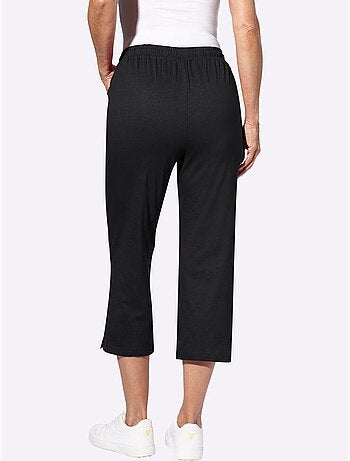 Pantalon de loisirs 7/8 avec ceinture élastique et poches - taille standard - moda vilona