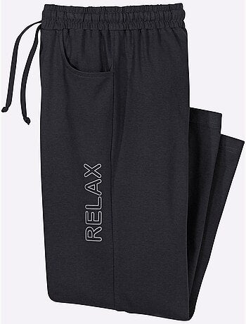 Pantalon de loisirs 7/8 avec ceinture élastique et poches - taille standard - moda vilona