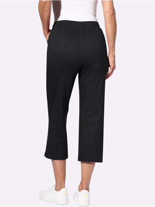 Pantalon de loisirs 7/8 avec ceinture élastique et poches - taille standard - moda vilona - Kiabi