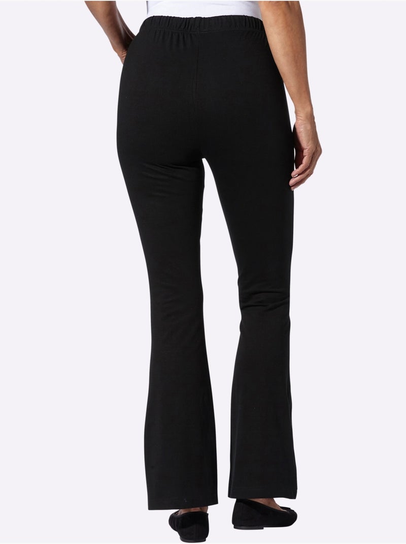 Pantalon de loisirs avec ceinture élastique et imprimé graphique - Taille standard - Moda Vilona Noir - Kiabi