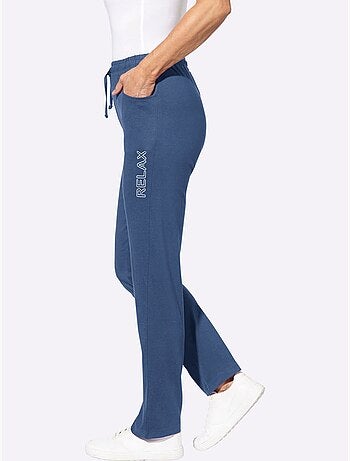 Pantalon de loisirs avec ceinture élastique et imprimé relax - taille standard - moda vilona