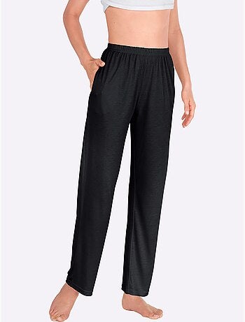 Pantalon de loisirs fluide avec ceinture élastique et poche latérale - taille standard - moda vilona