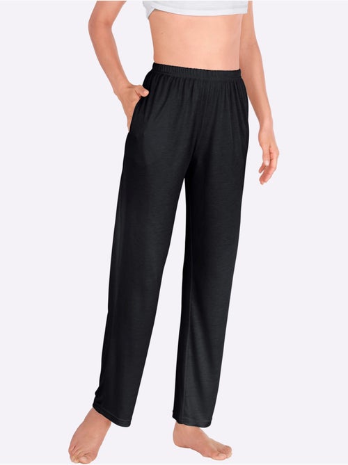 Pantalon de loisirs avec ceinture élastique et poches latérales - taille standard - moda vilona - Kiabi